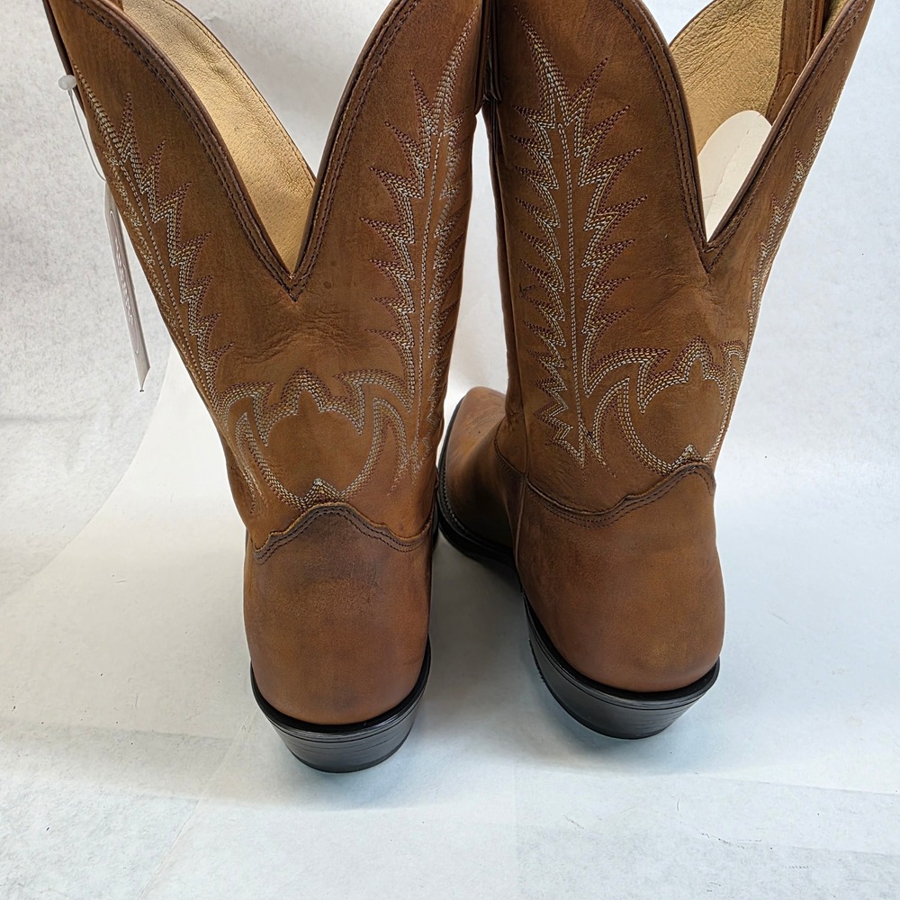 VTG Nocona Western Cowboy Boots Mens 11 EEE Brown, Cowhide Leather USA - Picture 6 of 11